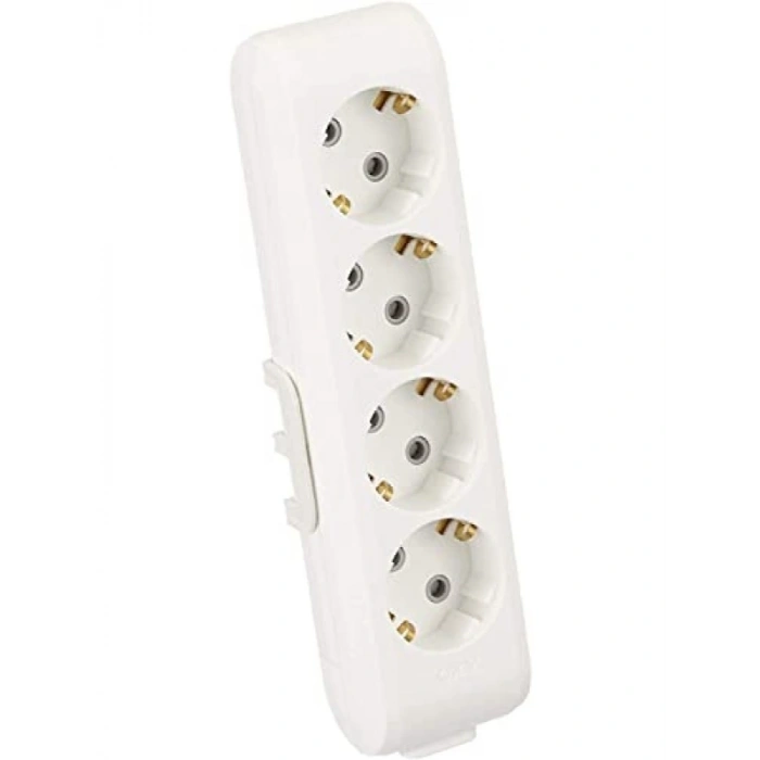 Dörtlü Topraklı Priz - Çocuk Korumalı Tasarım