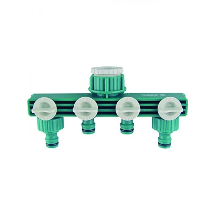 Dörtlü Vanalı Su Musluk Dağıtıcı Adaptörü