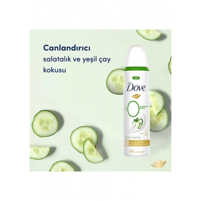 Dove Kadın Deodorant %0 Alüminyum Salatalık & Yeşil Çay 150ML