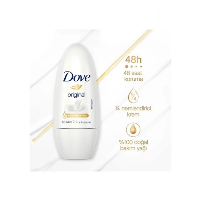 Dove Kadın Roll On Deodorant Original 1/4 Nemlendirici Krem 50ml