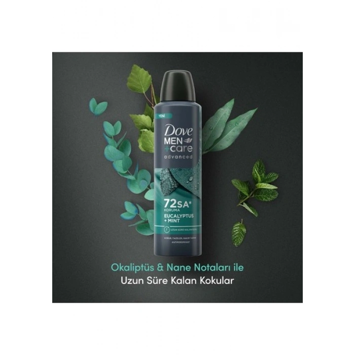 Dove Men +Care Advanced Erkek Deodorant 72 Saat Koruma Eucalyptus Mint 150 ml