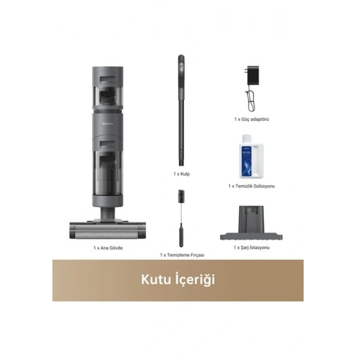 Dreame H12 Core Islak/Kuru Süpürge Hafif ve Akıllı Süpürge ve Paspas, Akıllı Kir Algılama, Otomatik Kendi Kendini Temizleme, Ahşap Vinil ve Sert Zeminler