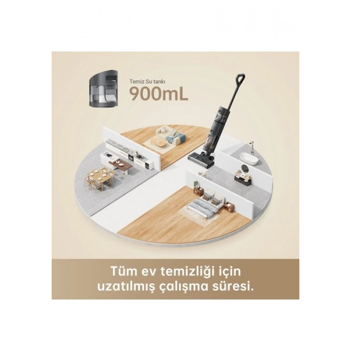 Dreame H12 Core Islak/Kuru Süpürge Hafif ve Akıllı Süpürge ve Paspas, Akıllı Kir Algılama, Otomatik Kendi Kendini Temizleme, Ahşap Vinil ve Sert Zeminler