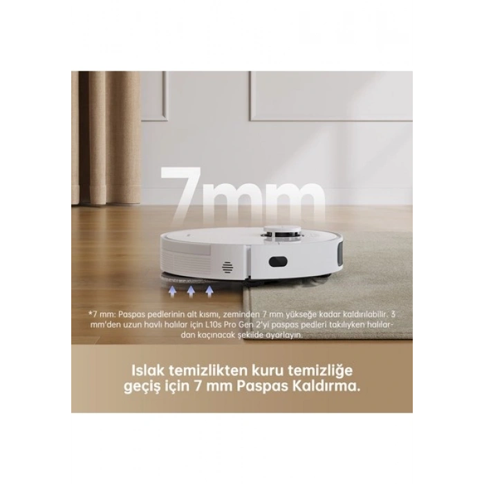 Dreame L10s Pro Gen 2 Robot Süpürge Beyaz, 7.000PA Emiş Gücü