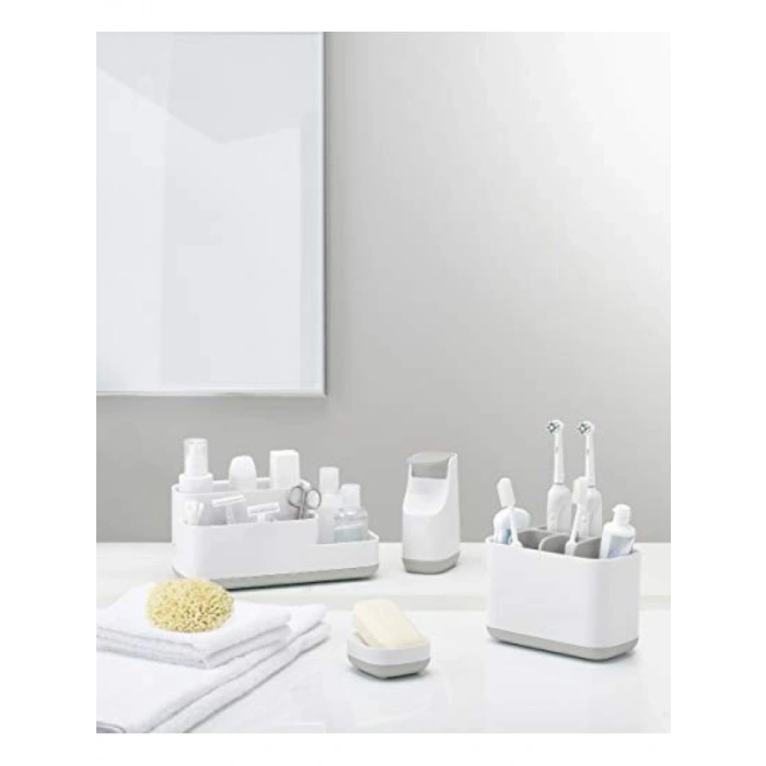 Drenajlı Kompakt Sabunluk - Gri Renk