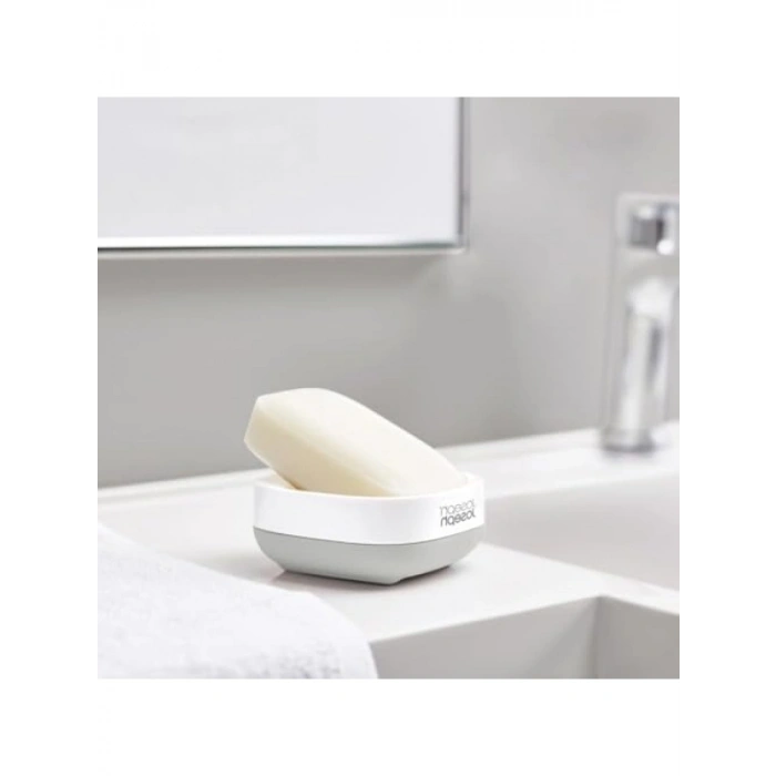 Drenajlı Kompakt Sabunluk - Gri Renk