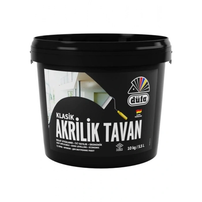 Düfa Klasik Tavan Boyası Akrilik Beyaz 10 kg