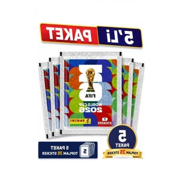 Dünya Kupası 2026 Sticker Seti, 5li veya 10lu Paket Seçeneği