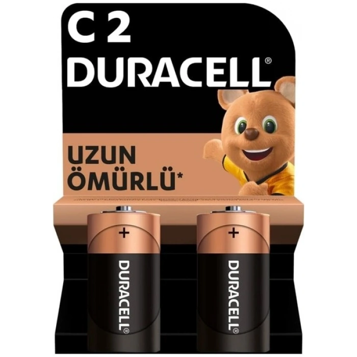 Duracell Alkalin C Pil, 1,5V, LR14/MN1400 2’li paket