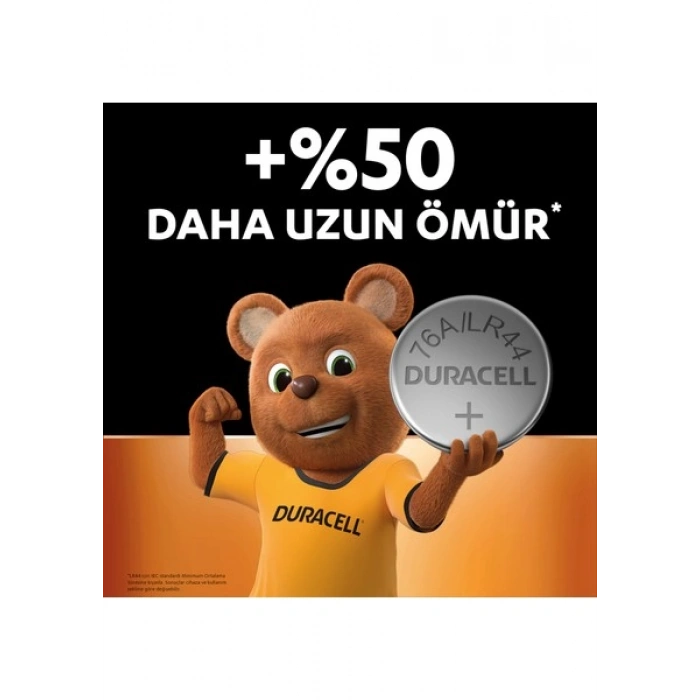 DURACELL LR44 (10lu Paket) özel alkalin pil 1,5V (A76)