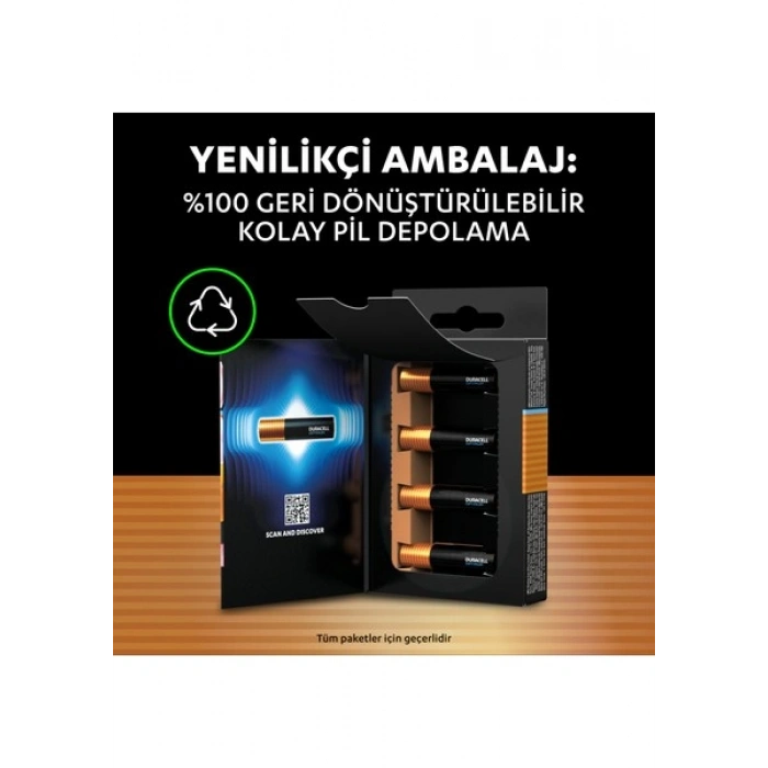 Duracell Optimum AAA Pil (6’lı paket), Alkalin Pil 1,5V, LR03 MX2400