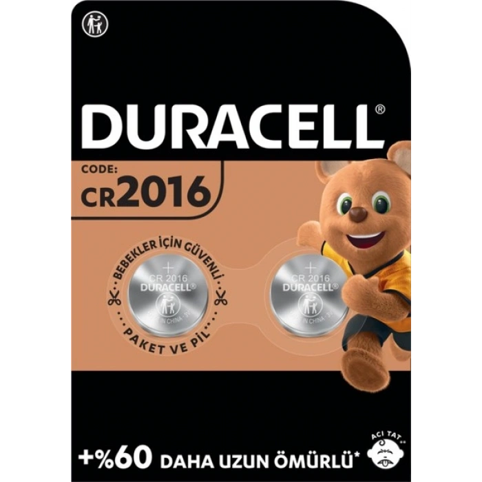 Duracell Özel 2016 Lityum Düğme Pil 3V 2’li Paket