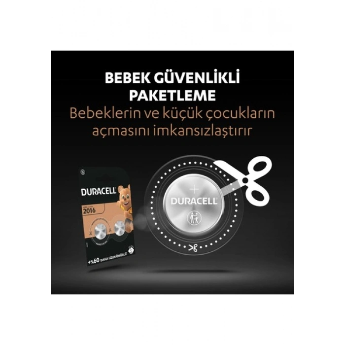 Duracell Özel 2016 Lityum Düğme Pil 3V 2’li Paket
