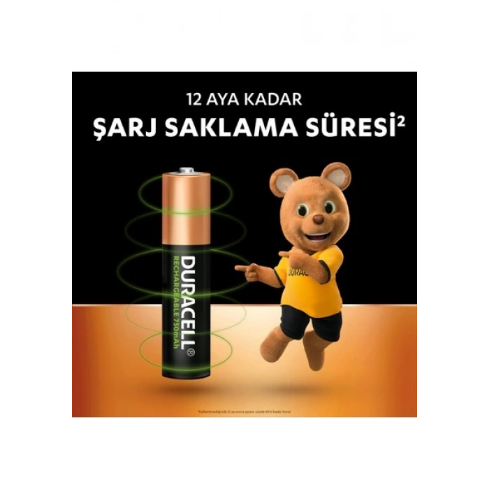 Duracell Şarj Edilebilir AAA İnce Pil 750 mAh