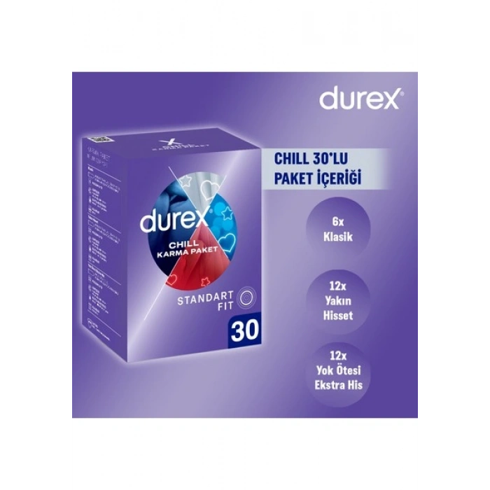 Durex Chill 30lı Karma Paket Prezervatif