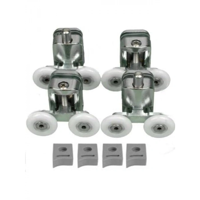 Duşa Kabin Teker Seti - 4 Adet Krom Tekerlek