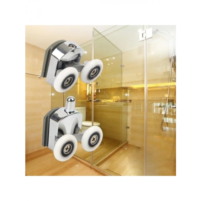 Duşa Kabin Teker Seti - 4 Adet Krom Tekerlek