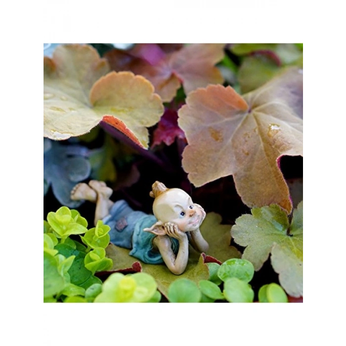 Düşünce Heykelli Küçük Minyatür Peri ve Teraryum Bahçe Figürü