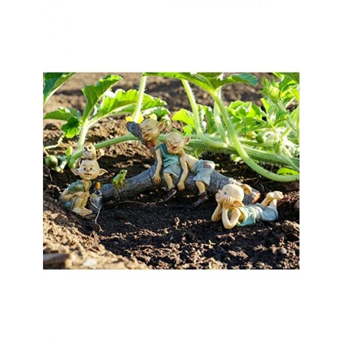 Düşünce Heykelli Küçük Minyatür Peri ve Teraryum Bahçe Figürü