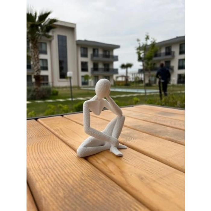 Düşünen Soyut Figür - Dekoratif Modern Heykel