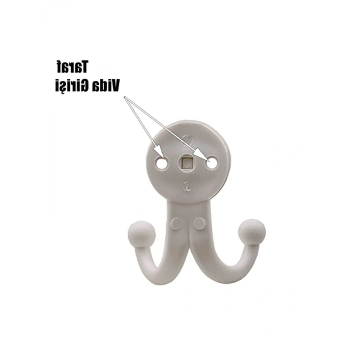 Duvar Askısı, Sert Plastik, Beyaz (5 ADET)