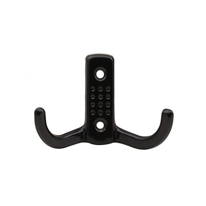 Duvar Montajlı Metal Elbise Askılığı (Siyah)