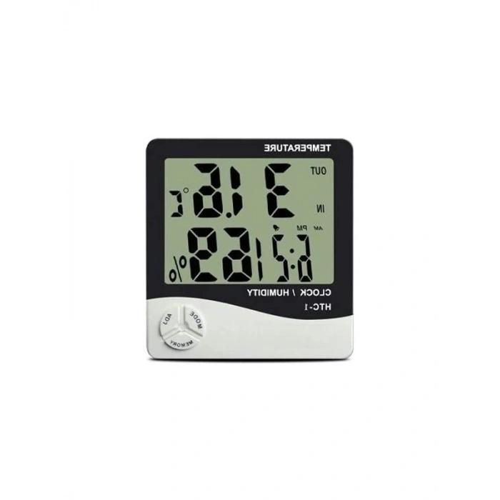 Duvara Asılabilen Sıcaklık ve Nem Ölçer, Saatli Termometre
