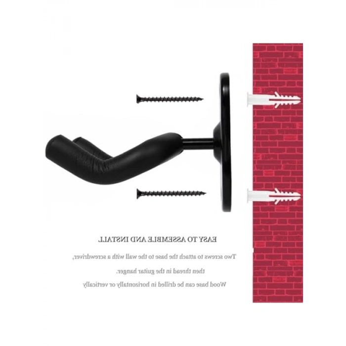 Duvara Montajlı Gitar Askısı - 4 Adet Pena ile