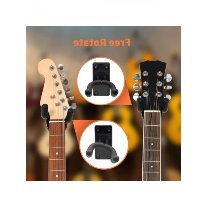 Duvara Montajlı Gitar Askısı - 4 Adet Pena ile