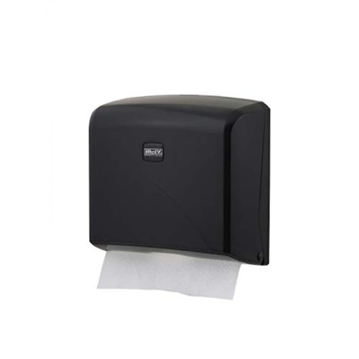 Duvara Montajlı Z Katlı Kağıt Havlu Dispenseri - Siyah