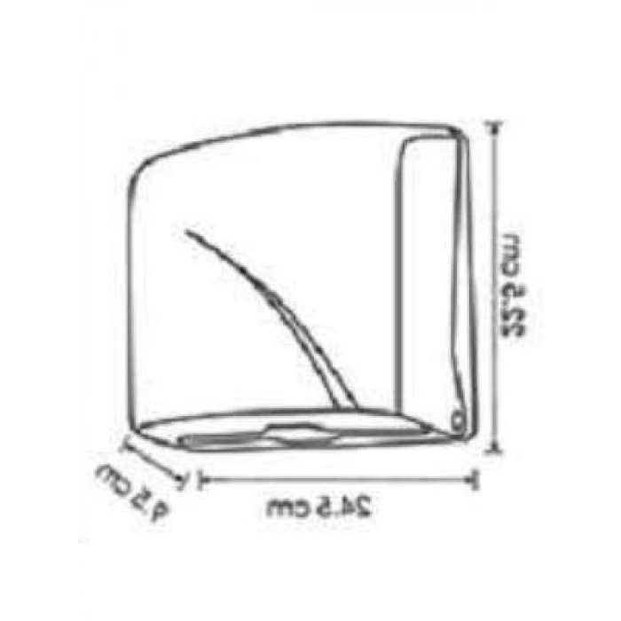 Duvara Montajlı Z Katlı Kağıt Havlu Dispenseri - Siyah