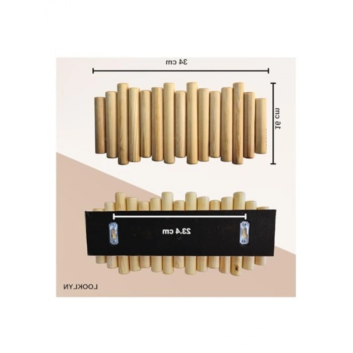 Duvara Monte Ahşap Askılık - Estetik ve Fonksiyonel Tasarım