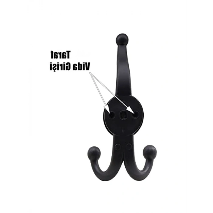 Duvara Monte Edilebilen Şık Plastik Askılık Seti (5 ADET)