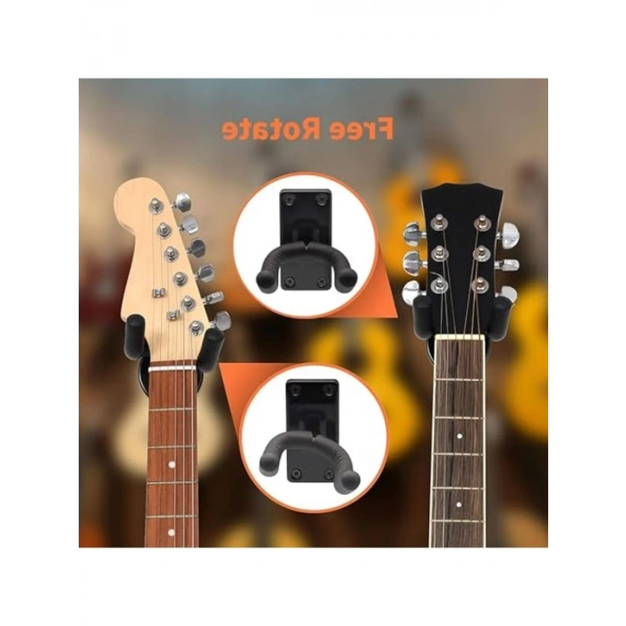 Duvara Monte Gitar Askısı - 4 Adet Pick ile