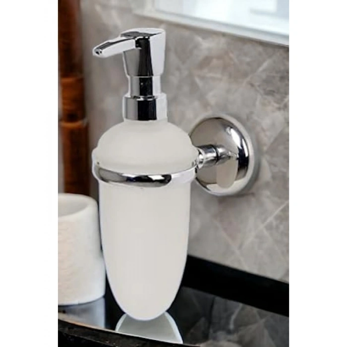 Duvara Monte Krom Cam Sabunluk - Pratik Montaj Aparatları Dahil