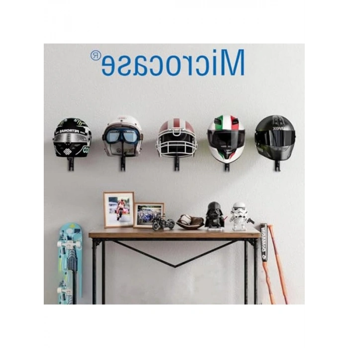 Duvara Monte Metal Elbise ve Kask Askılığı, Motorcular İçin