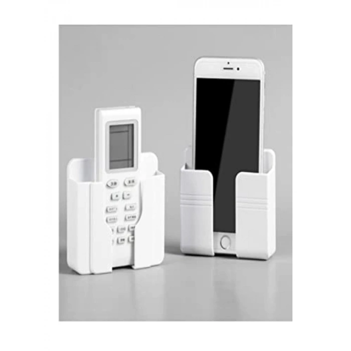 Duvara Monte Telefon ve Kumanda Standı - Plastik Organizer