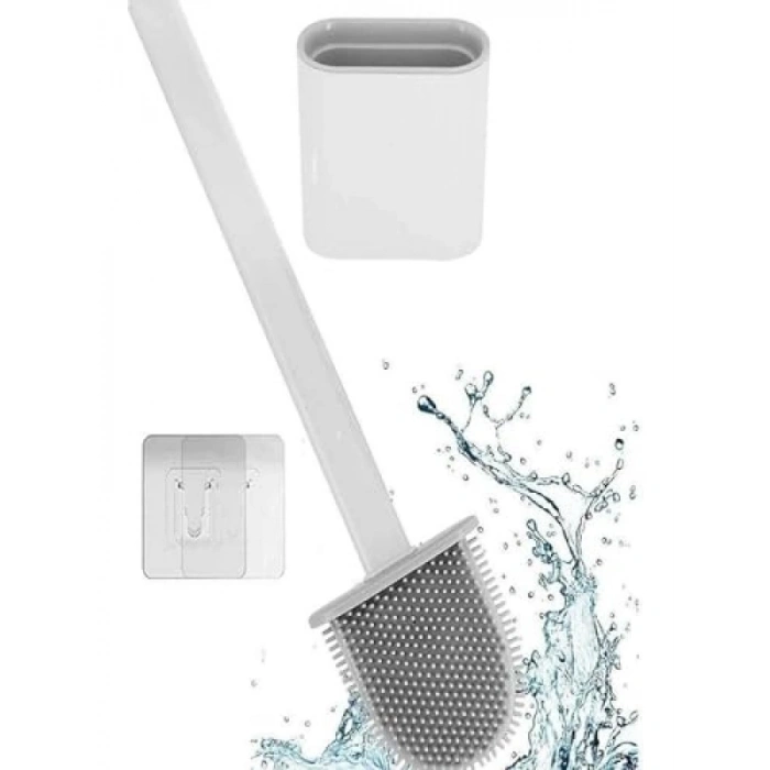 Duvara Yapıştırılabilir Silikon Tuvalet Fırçası