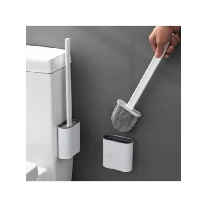 Duvara Yapıştırılabilir Silikon Tuvalet Fırçası