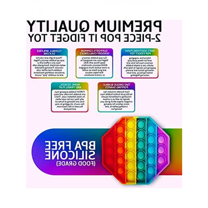 Duyusal Silikon Pop Bubble Oyuncak: Stres Giderici Set