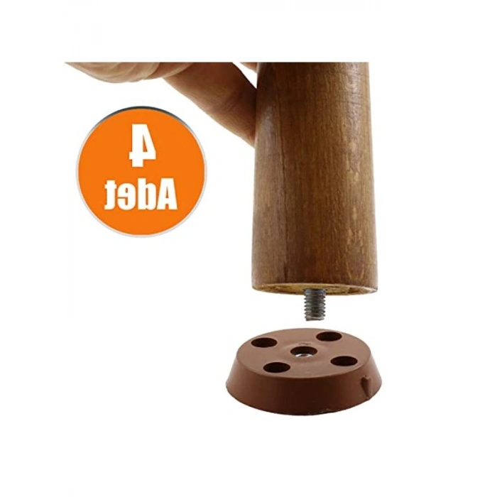 Düz Ayak Tabanı Bağlantı Aparatı, Kahverengi, 4 Adet Set
