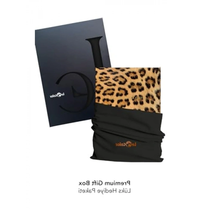 Düz Leopar Desenli 17x24 cm Keten Ciltli Defter