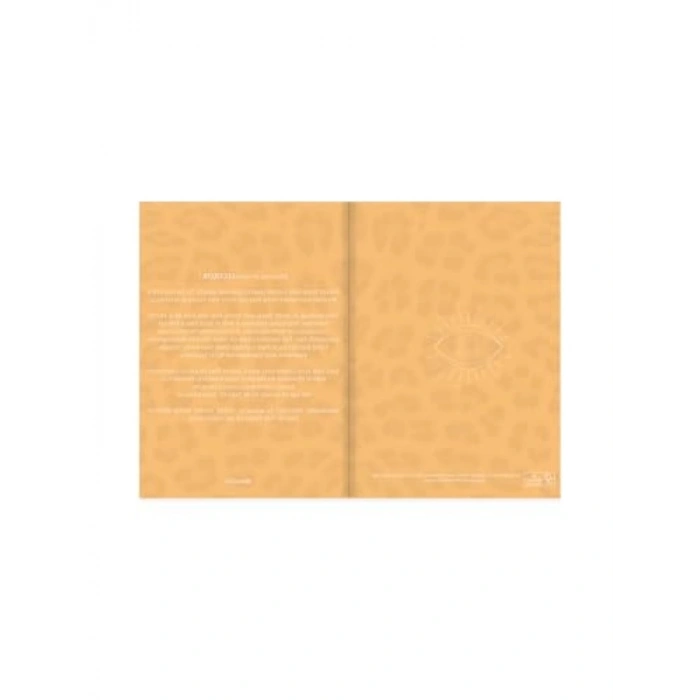 Düz Leopar Desenli 17x24 cm Keten Ciltli Defter