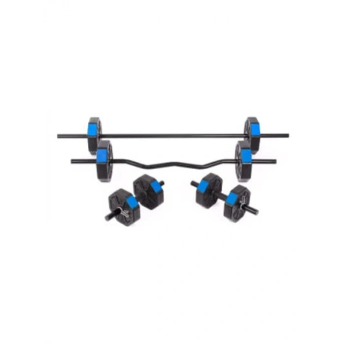 Düz ve Z Barlı Dumbbell Seti, 30 kg Ağırlık