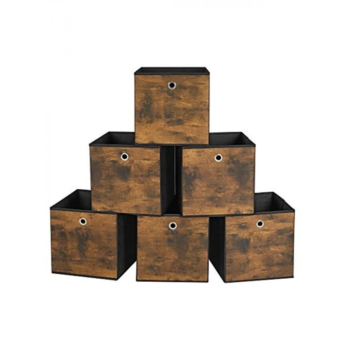 Düzenleme Kutuları, 6lı Set ile Katlanır Kumaş Tasarım ve Vintage Görünüm