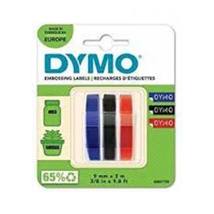 Dymo Kabartma Şerit 9Mm X 3Mt 3 Lü Bls. S/M/K S0847750