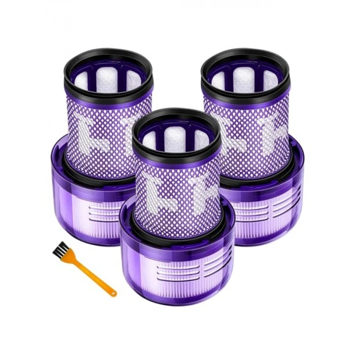 Dyson Kablosuz Süpürge için 3 Adet HEPA Filtre ve Fırça Seti