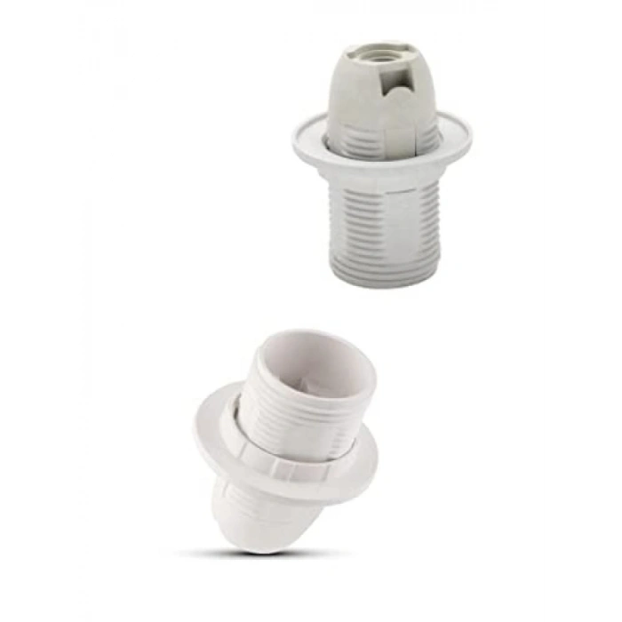 E14 Beyaz Dişli Duy - Avize ve Masa Lambası Duy