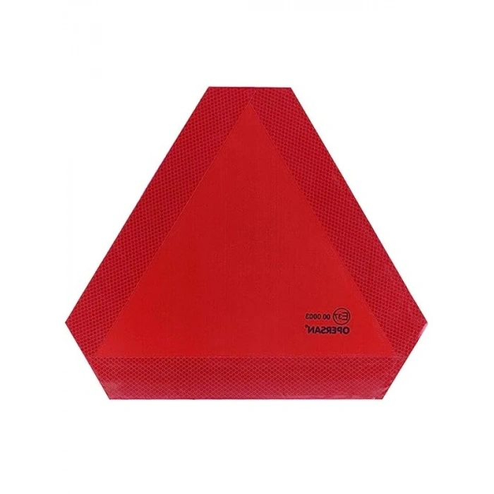 E37 Onaylı Üçgen Reflektörlü Fosforlu Alüminyum Levha (1 Çift)