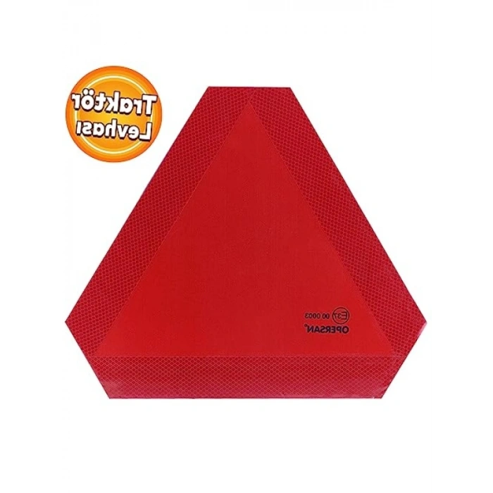 E37 Onaylı Üçgen Reflektörlü Fosforlu Alüminyum Levha (1 Çift)